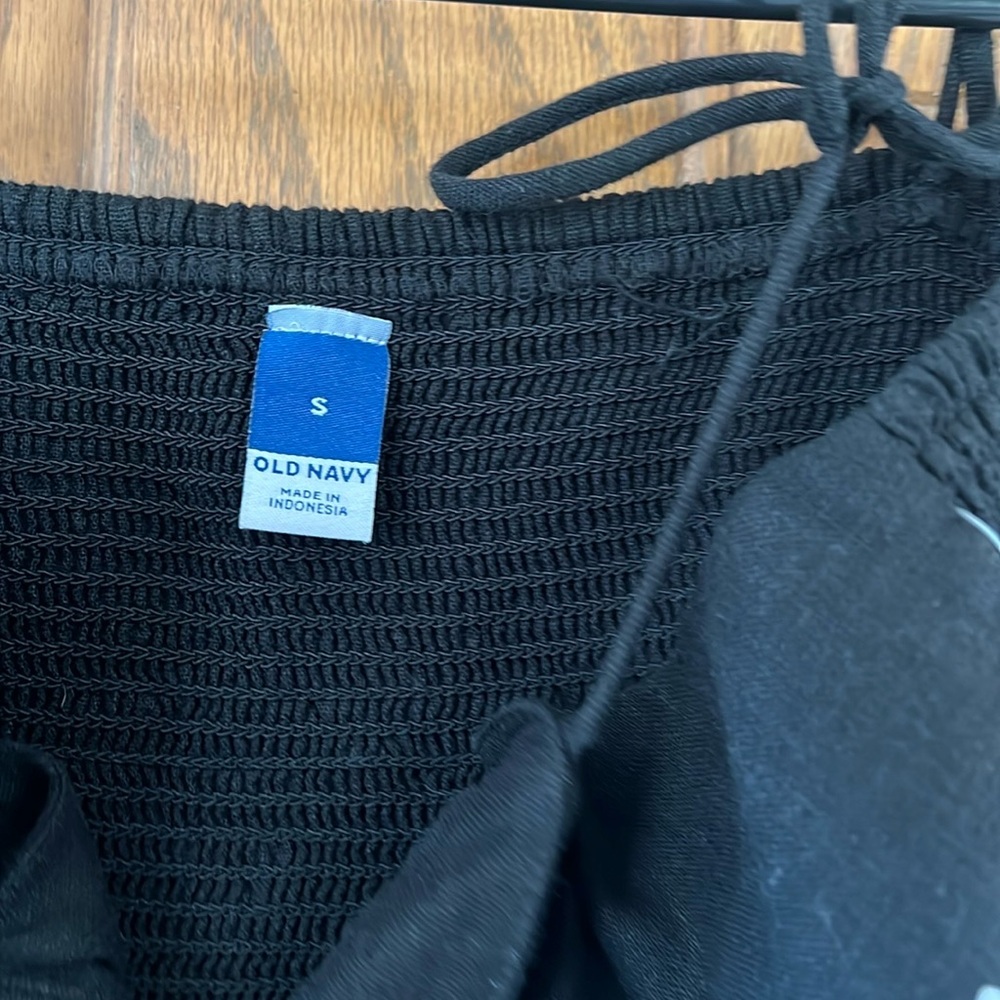 Old Navy Small Linen Black Mini Dress NWT - Picture 3 of 5